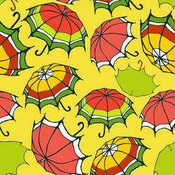 Seamless pattern with decorative umbrellas vector