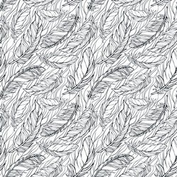 seamless pattern with feathers vector image