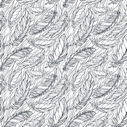 Seamless pattern with feathers vector