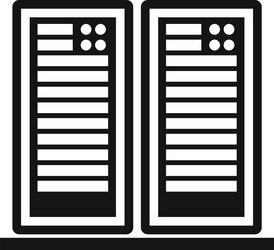 server data rack icon simple style vector image
