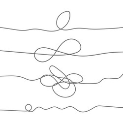 abstract tangled texture random chaotic lines vector image
