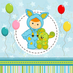 baby boy dressed as rabbit Vector Image