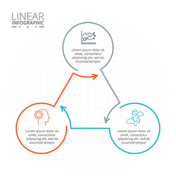 Flat Line Data Visualization Elements vector image