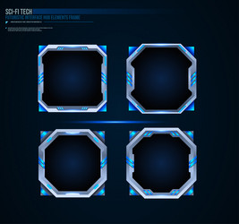 futuristic frame hud element interface design vector image