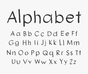 handwritten alphabet vector