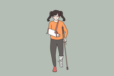 Physical injury and disability concept vector