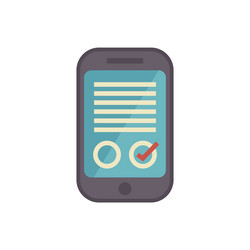 smartphone displaying checklist for completing vector image