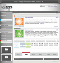 web design elements set vector image