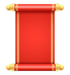 chinese scroll template on white background vector image