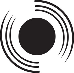 Circle line logo template icon Royalty Free Vector Image