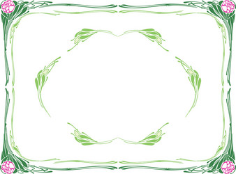 green floral frames vector