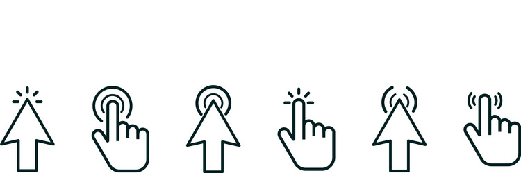 pointer cursor computer mouse icon click vector image