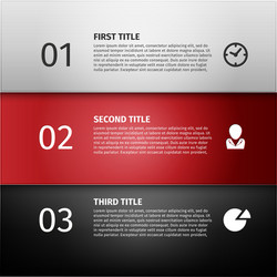progress icons for three steps vector image