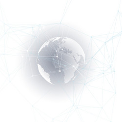 abstract futuristic network shapes high tech vector image