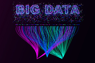 big data visualization network matrix vector image