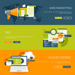 Coding & Web Development Backgrounds vector image