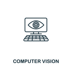 computer vision icon from artificial intelligence vector image