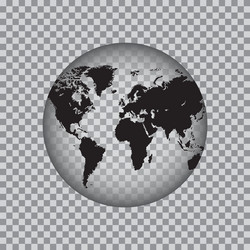Earth globe isolated Royalty Free Vector Image