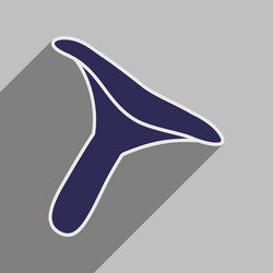 flat with shadow icon and mobile application vector image