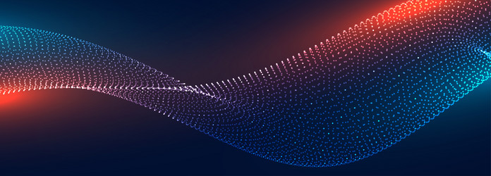 glowing and modern web technology wavy background vector image