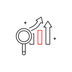 predictive demand forecasting icon design vector image