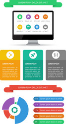 ui infographics and web elements vector image