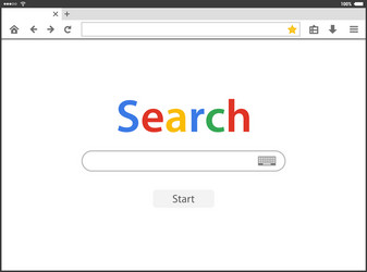 web browser window vector