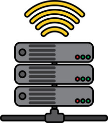 web hosting design vector image