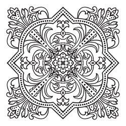 Italian Majolica Mandala Vector Image