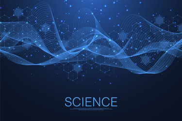molecular structure background science template vector image