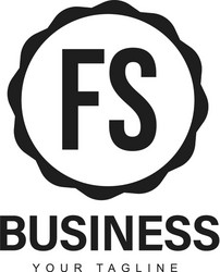 fs initial a logo design with abstract style vector image