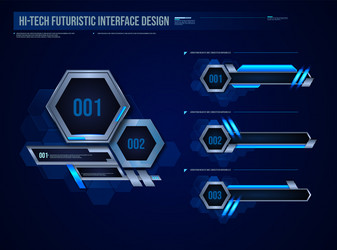 Futuristic frame hud element interface design Vector Image