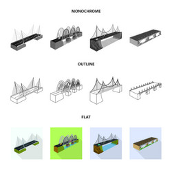 isolated object of connection and design sign vector image