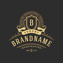 luxury logo template object for logotype Vector Image