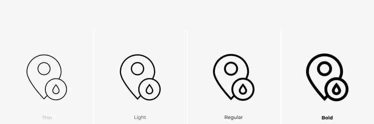 notebook icon thin light regular and bold vector image