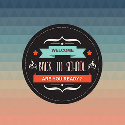 Poster back to schooltypography vector