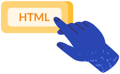 web developer points to block with text html vector image