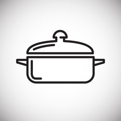 Cookware line icon on white background for graphic vector