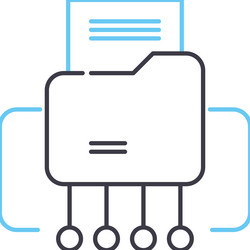 data structure line icon outline symbol vector image