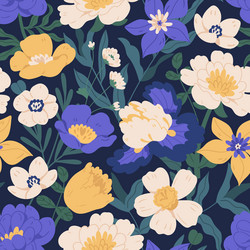 Elegant Floral Seamless Pattern Vector Image