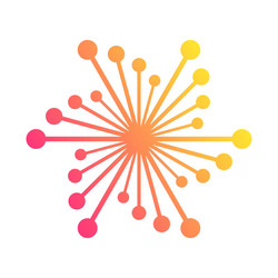 global network connections with points and lines vector image