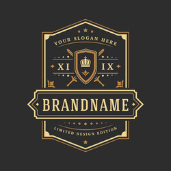 luxury logo template object for logotype Vector Image