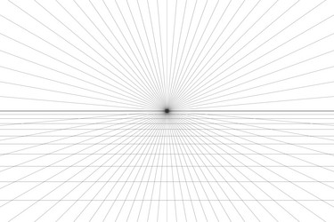 One Point Perspective Grid vector image