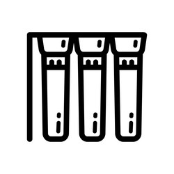 outline triple water filter icon for web design vector image