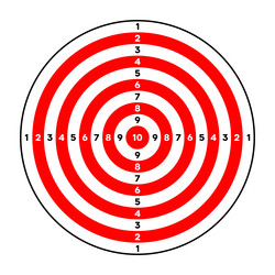 shooting range paper target with divisions marks vector image