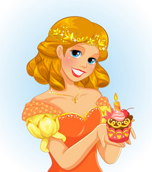 Princess and her shoe Royalty Free Vector Image