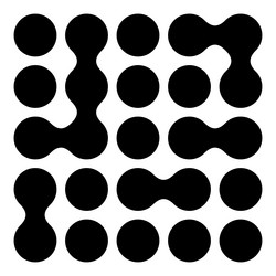 metaball connected dots circles pattern texture vector image