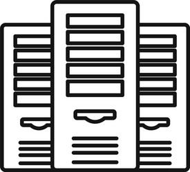 server computers icon outline style vector image