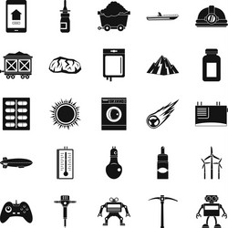 software icons set simple style vector image