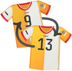 sport uniform jersey soccer shirt flat Vector Image